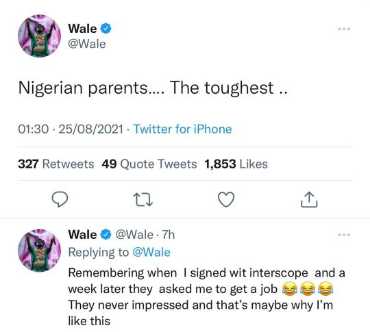 nigerian parents wale
