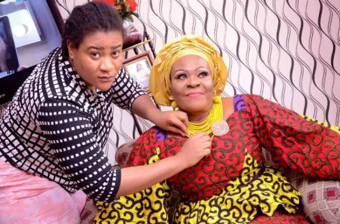 nkechi blessing mother's funeral