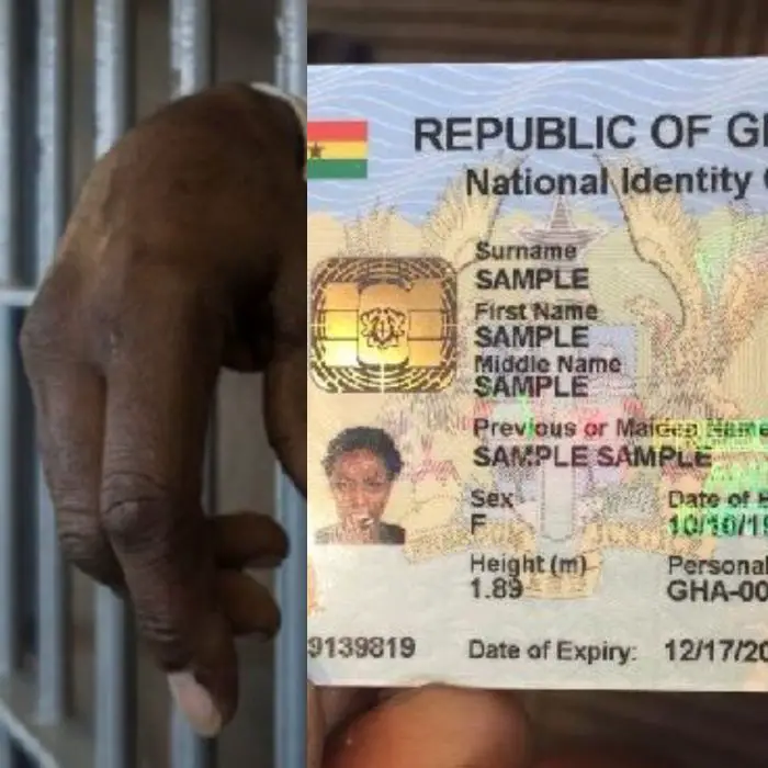 nigerian jailed over ghana card