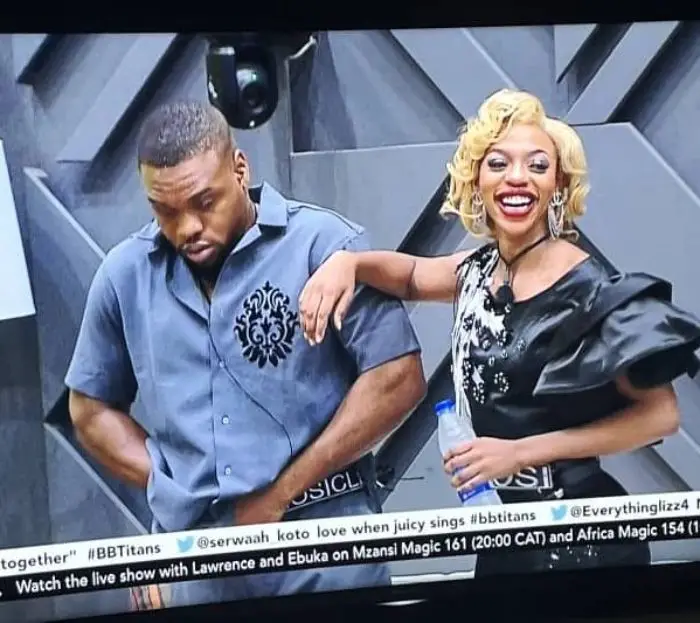 Khosi Big Brother Titans and her partner, Miracle OP
