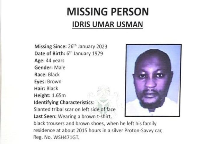 Idris Umar Usman missing