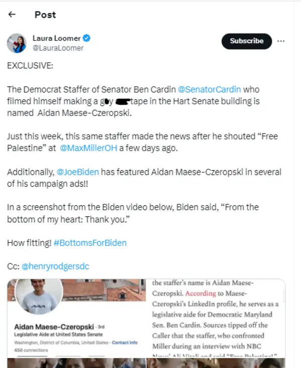 ben cardin senate staffer caught